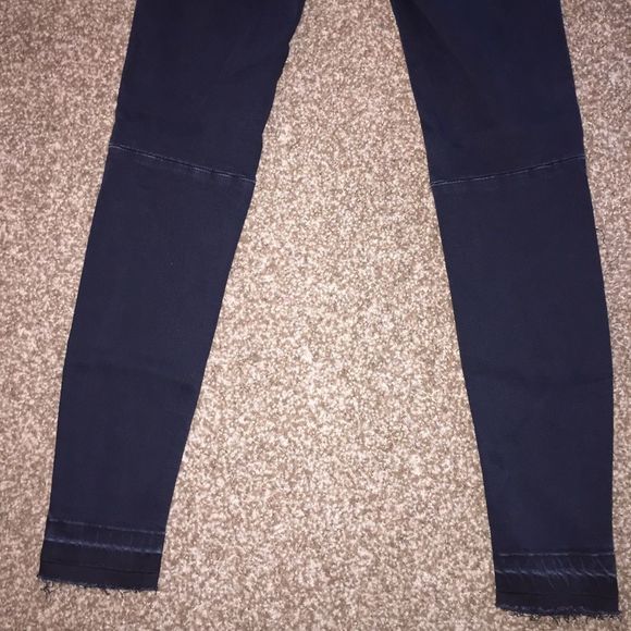 Blue Black Free People Ivy Mid Rise Released Hem Skinny Jeans - Picture 9 of 13